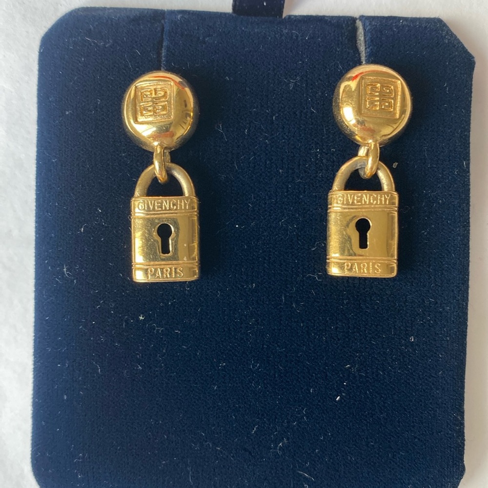 Vintage Givenchy Padlock Earrings
